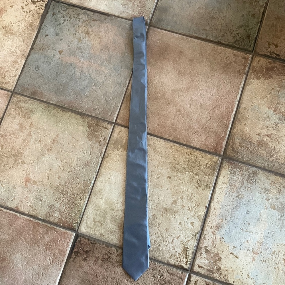 Pierre Cardin silver slim tie